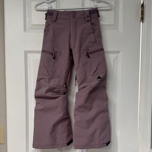 Kids Burton Purple Ski and Snowboard Pants Thick Waterproof Girls size XS 6/7